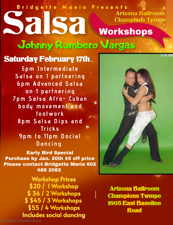Salsa Workshops and Social with Johnny Rumbero Vargas!