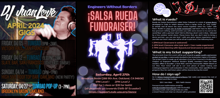 TUMBAO Pop-Up & Salsa Rueda Fundraiser for Engineers Without Borders