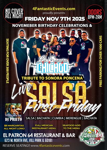 Live Salsa First Friday @ El Patron 64 November