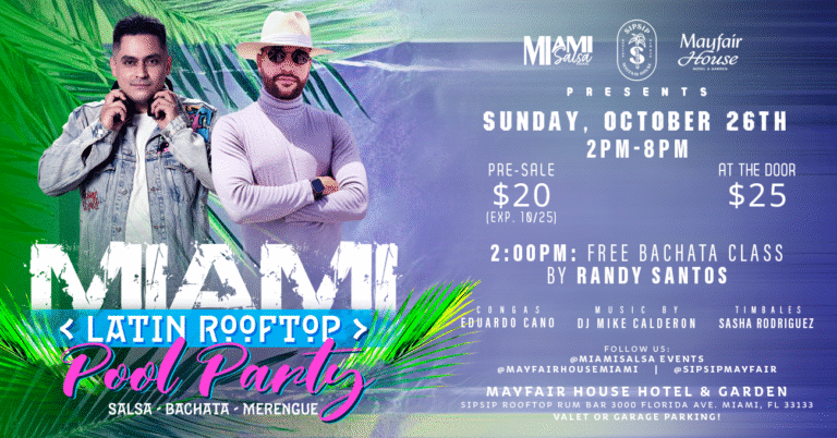 Miami Latin Rooftop Pool Party at The Mayfair Hotel!