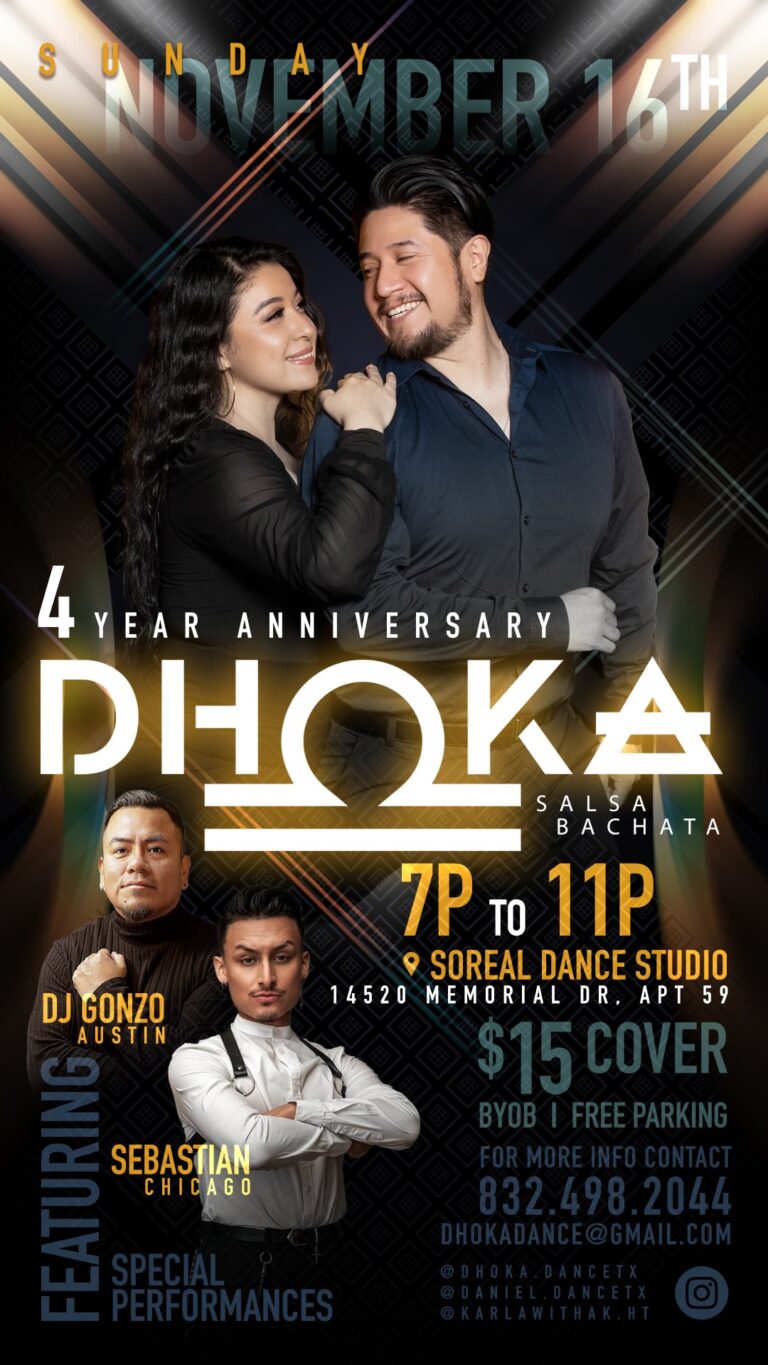 DHOKA Dance 4-Year Anniversary Salsa and Bachata Social