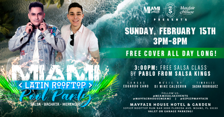 Miami Latin Rooftop Pool Party at The Mayfair Hotel!