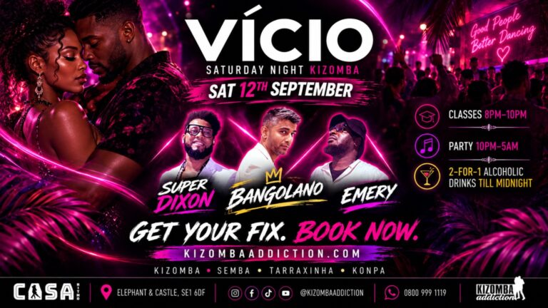VÍCIO Kizomba Classes and Party Until 5AM — 12 September